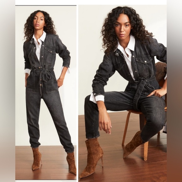 NWT 400$ Veronica Beard Annie Cargo Denim Jumpsuit - Picture 1 of 12